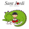 Sant Jordi. Catalonia traditional celebration