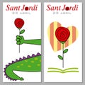 Sant Jordi. Catalonia traditional celebration