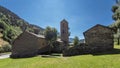 Sant MartÃÂ­ de la Cortinada church and cemetery Royalty Free Stock Photo