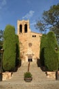 Sant Pere church of medieval village of Pals, Girona province, Catalonia, Royalty Free Stock Photo