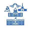 Sant petersburg, russia line icon concept. Sant petersburg, russia flat vector symbol, sign, outline illustration.