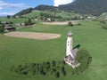 Sant valentine church aereal drone view Royalty Free Stock Photo