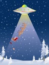 Santa Abducted by UFO Royalty Free Stock Photo