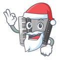 Santa accordion isolated with in the character