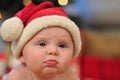 Santa Baby FAce Royalty Free Stock Photo