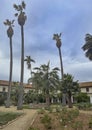 Inner courtyard of Old Mission church, Santa Barbara, CA, USA Royalty Free Stock Photo