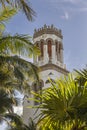Tower of Our Lady of Sorrows church, Santa Barbara, CA, USA Royalty Free Stock Photo