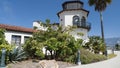 Santa Barbara, California airport exterior, lighthouse tower