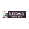 Santa Barbara , California, road sign vector illustration, road table, USA city Royalty Free Stock Photo