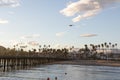 Santa Barbara, California Stearns Wharf Sunset Royalty Free Stock Photo