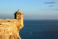 Santa Barbara Castle at sunset Royalty Free Stock Photo