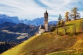 Santa Barbara church in La Valle. Trentino Alto Adidge, Dolomites, Italy. Royalty Free Stock Photo