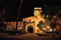 The Santa Barbara County Courthouse at Night - California Royalty Free Stock Photo