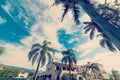 Santa Barbara street on a cloudy day Royalty Free Stock Photo