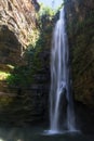 Santa Barbara Waterfall in Chapada das Mesas, a mountain formation in Brazil