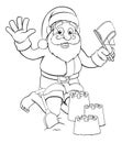 Santa on Beach Making Sandcastles Royalty Free Stock Photo