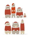 Santa bears family, sketch for your design
