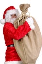 Santa with big sack Royalty Free Stock Photo