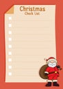 Santa Blank Christmas Check List