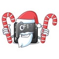 Santa with candy cartoon f1 button installed on keyboard Royalty Free Stock Photo