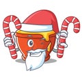 Santa with candy honey character cartoon style Royalty Free Stock Photo