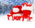 Santa Cap and Boot Royalty Free Stock Photo