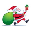 Santa Carrying Big Bag of Presents