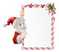 Santa Cartoon Xmas Sign