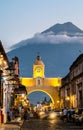 Arco de Santa Catalina and Volcan de Agua in Antigua Guatemala, Central America Royalty Free Stock Photo