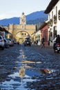 Santa Catalina Arch reflected in the paddle.