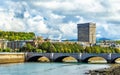 Santa Catalina Bridge over the Urumea river in San Sebastian, Spain Royalty Free Stock Photo