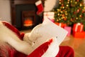 Santa checking his list Royalty Free Stock Photo