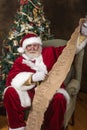 Santa checking his list Royalty Free Stock Photo