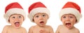 Santa Christmas babies Royalty Free Stock Photo