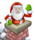 Santa christmas chimney scene