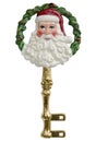 Santa Christmas Key Decoration Royalty Free Stock Photo