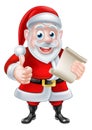 Santa Christmas List Thumbs Up