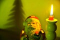 Santa with Christmas tree set1 green holiday