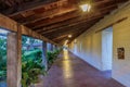 Santa Clara, California - September 13, 2018: Exterior Corridor at Mission Santa Clara de Asis.