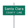 Santa Clara County Line road sign