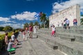 SANTA CLARA, CUBA - FEB 13, 2016: Tourists visit Che Guevara monument in Santa Clara, Cu Royalty Free Stock Photo