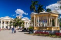 SANTA CLARA, CUBA - FEB 13, 2016: View of Parque Vidal square in Santa Clara, Cu Royalty Free Stock Photo