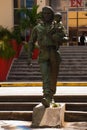SANTA CLARA,CUBA, Statue of Che Guevara Holding a Child: Che Guevara statue or monument outside the Communist Party Headquarters i