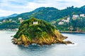 Santa Clara Island in San Sebastian, Basque Country, Spain