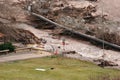 Santa Clara River flash flood Royalty Free Stock Photo