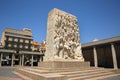 Santa Clara Square or plaza, sculpture tribute to castellon by Llorens Poy, Castellon de la Plana, Valencia Province, Spain