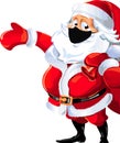 Santa with air pollution mask