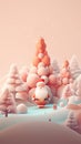 Santa Claus in amazing fairy christmas and magical forest. Christmas sale. Holiday background. AI generative