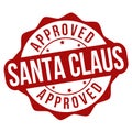 Santa Claus approved grunge rubber stamp Royalty Free Stock Photo