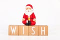 Santa Claus asking for wish. Royalty Free Stock Photo